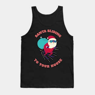 Santa Sliding to your House Tank Top